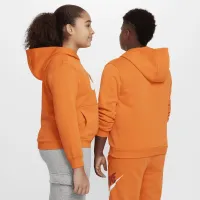 Nike Sportswear Club Fleece Big детские Толстовка с капюшоном (Extended Size) Orange
