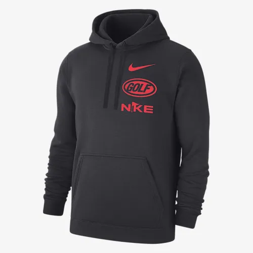 Nike Club чоловічі для гольфу Fleece Pullover Толстовка з капюшоном колір сірий