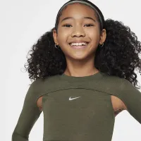 Nike Girls' Dri-FIT Long-Sleeve Top колір зелений