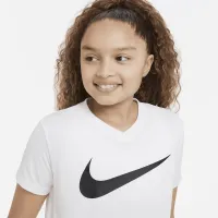 Nike Dri-FIT Legend Big дитячі (Girls') V-Neck тренувальні футболка колір білий