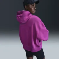 Nike Sportswear Phoenix Fleece женская Over-оверсайз Pullover Толстовка с капюшоном цвет фиолетовый