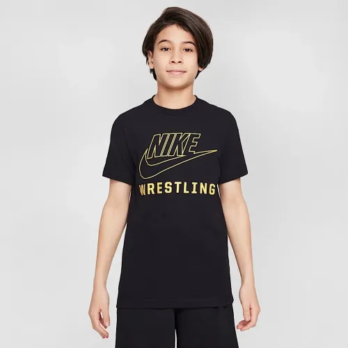 Nike Swoosh Big детские Wrestling футболка цвет черный