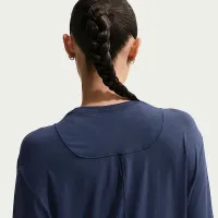 Nike One Relaxed жіноча Dri-FIT Long-Sleeve Top блакитний