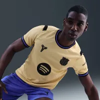 Nike FC Barcelona 2025/26 Stadium Away мужские Kobe Dri-FIT Soccer Replica Jersey цвет коричневый
