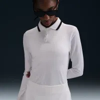 Nike Tour женская Dri-FIT UV Protection Long-Sleeve для гольфа Polo цвет белый