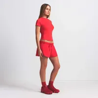 NikeSKIMS Airy женская Baby футболка цвет красный