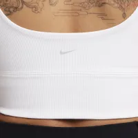 Nike Zenvy Rib женская Light-Support Non-Padded Longline Sports Bra цвет белый