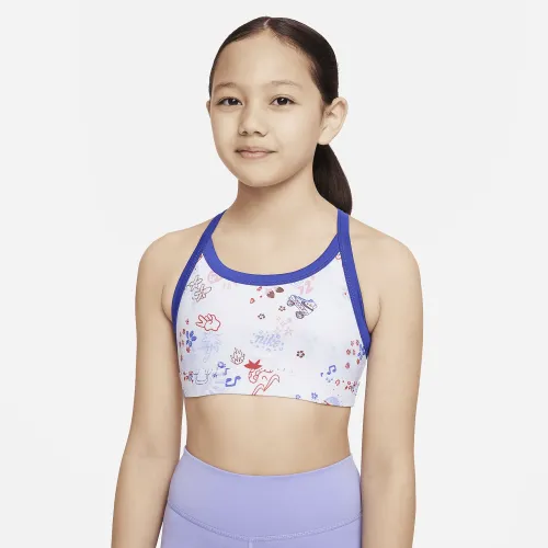 Nike Indy Icon Clash Big детские (Girls') Sports Bra цвет серый