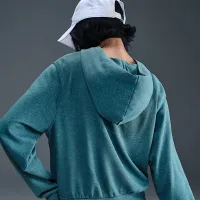 Nike Sportswear Chill Terry женская Loose Full-Zip French Terry Толстовка с капюшоном синий