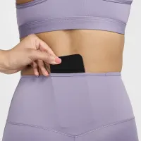 Nike Go жіноча Firm-Support З високою талією 7/8 лосіни з кишенямиколір фіолетовий