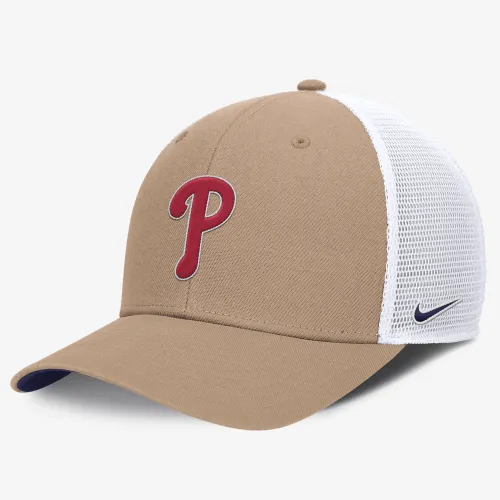 Philadelphia Phillies Hemp Rise Men's Nike MLB Trucker Adjustable Hat Brown