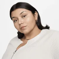 Nike Sportswear Chill Rib женская Slim Full-Zip Cardigan (большие размеры) цвет коричневый