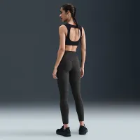 Nike Zenvy женская Gentle-Support С высокой Талией 7/8 Printed лосины цвет черный