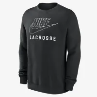 Nike Swoosh Club Fleece чоловічі Lacrosse Pullover Crew-Neck світшот колір чорний