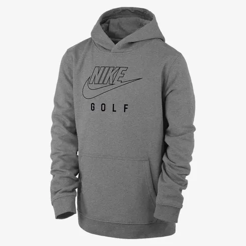 Nike Swoosh Club Fleece Big детские для гольфа Pullover Толстовка с капюшоном цвет серый