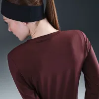 Nike One Classic жіноча Dri-FIT Long-Sleeve Top колір червоний