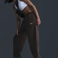 Nike Sportswear Phoenix Fleece жіноча З високою талією оверсайз Sweatpants колір коричневий
