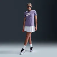 Nike Sportswear Essentials женская Logo футболка цвет фиолетовый