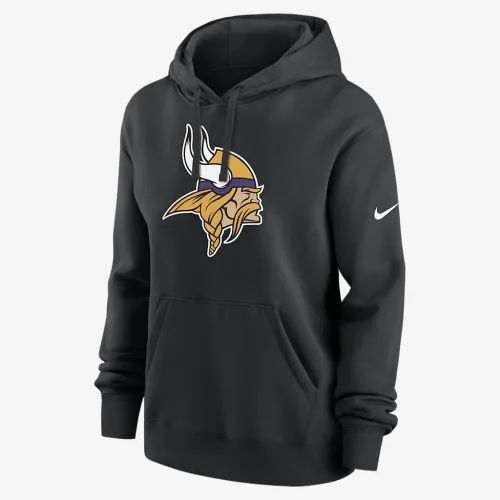 Minnesota Vikings Club женская Nike NFL Pullover Толстовка с капюшоном цвет черный
