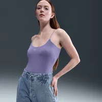 Nike Sportswear Chill Knit жіноча Tight Cami Tank колір фіолетовий