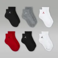 Nike Jordan Everyday Essentials Big дитячі Ankle шкарпетки (6 пар) колір червоний