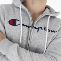Кофта/футболка Champion Embroideколір червоний Full Zip Fleece Толстовка з капюшоном 219205-EM021 - Сіра