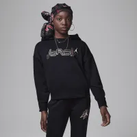 Nike Jordan Take Flight Snap Cuff Pullover Big Kids Толстовка з капюшоном колір чорний