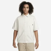 Nike Club мужские Button-Down Short-Sleeve Top цвет коричневый