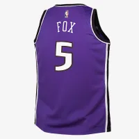 De'Aaron Fox Sacramento Kings 2024/25 Hardwood Classics Big детские Nike NBA Swingman Jersey цвет фиолетовый