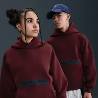 Nike Sportswear Tech Fleece Big детские (для мальчиков) оверсайз Pullover Толстовка с капюшоном цвет красный