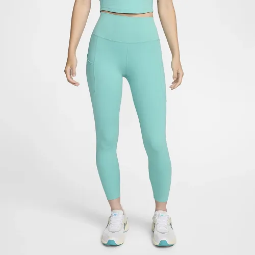 Nike One женская С высокой Талией 7/8 лосины с карманамицвет зеленый