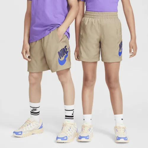Nike Sportswear Big дитячі Woven шорти колір коричневий