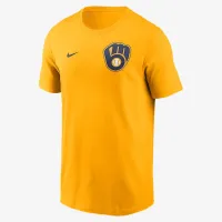 Milwaukee Brewers 2-Hit чоловічі Nike MLB футболка Yellow
