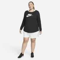 Nike Sportswear Club жіноча Long-Sleeve футболка (великі розміри) колір чорний