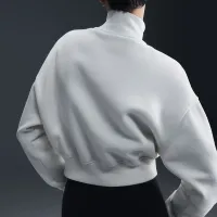 Nike Sportswear Phoenix Fleece женская 1/2-Zip Cropped свитшот цвет белый