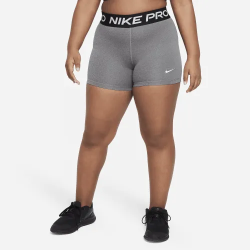 Nike Pro Dri-FIT Big дитячі (Girls') шорти (Extended Size) колір сірий