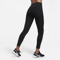 Nike Universa жіноча Medium-Support З високою талією Full-Length Zippeколір червоний лосіни з кишенямиколір чорний