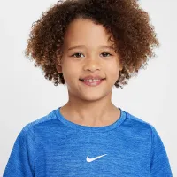 Nike Dri-FIT Little детские Multi Short Sleeve Top синий