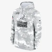 Cleveland колір коричневийs Salute to Service Primary Edge Club чоловічі Nike NFL Pullover Толстовка з капюшоном колір білий