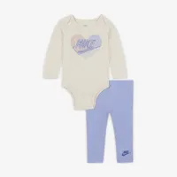 Nike Baby (3-9M) Doodle Dreamer Bodysuit and лосіни комплект колір фіолетовий