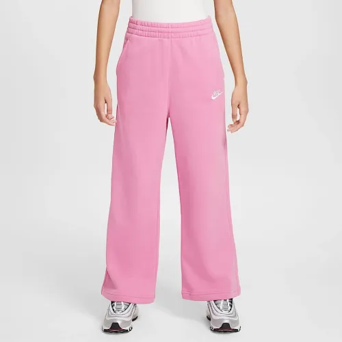 Nike Sportswear Club Fleece Girls' Wide-Leg Pants Pink