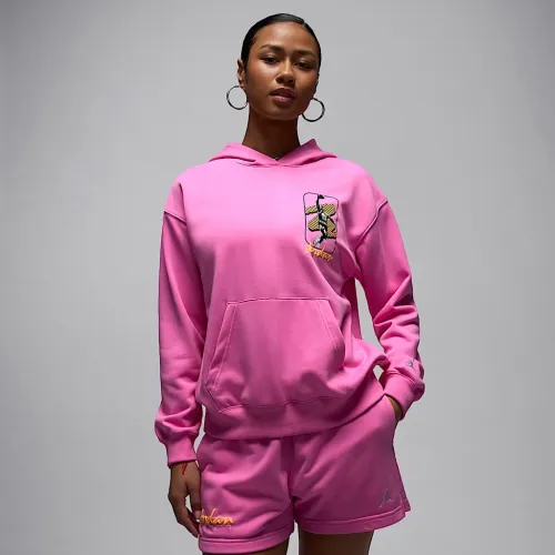 Nike Jordan Brooklyn Fleece жіноча Pullover Толстовка з капюшоном Pink