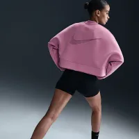 Nike Prima женская Dri-FIT оверсайз Crew-Neck Cropped Top Pink