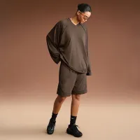 NikeSKIMS Airy жіноча оверсайз V-Neck Long-Sleeve Top колір коричневий