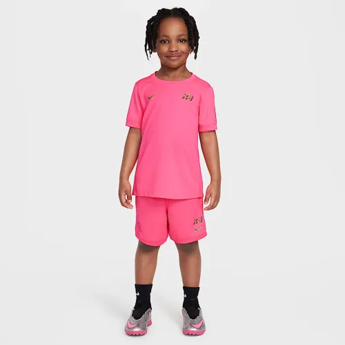 Nike Dri-FIT Kylian Mbappé Little дитячі ACD25 Short Sleeve Top and шорти комплект Pink