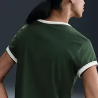 Nike Sportswear женская Short-Sleeve Ringer футболка цвет зеленый