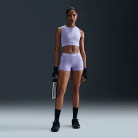 Nike Pro жіноча Dri-FIT Cropped Tank Top колір фіолетовий