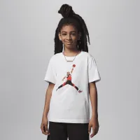 Nike Jordan Watercolor Jumpman Big Kids' Graphic T-Shirt White