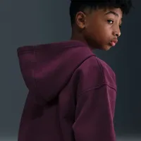 Nike Sportswear Club Fleece Big детские оверсайз Full-Zip Толстовка с капюшоном цвет красный