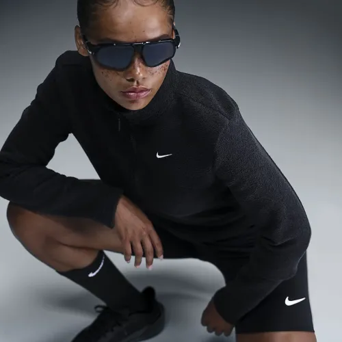 Nike Sportswear Phoenix Plush женская Slim Long-Sleeve Cozy Fleece 1/2-Zip Top цвет черный